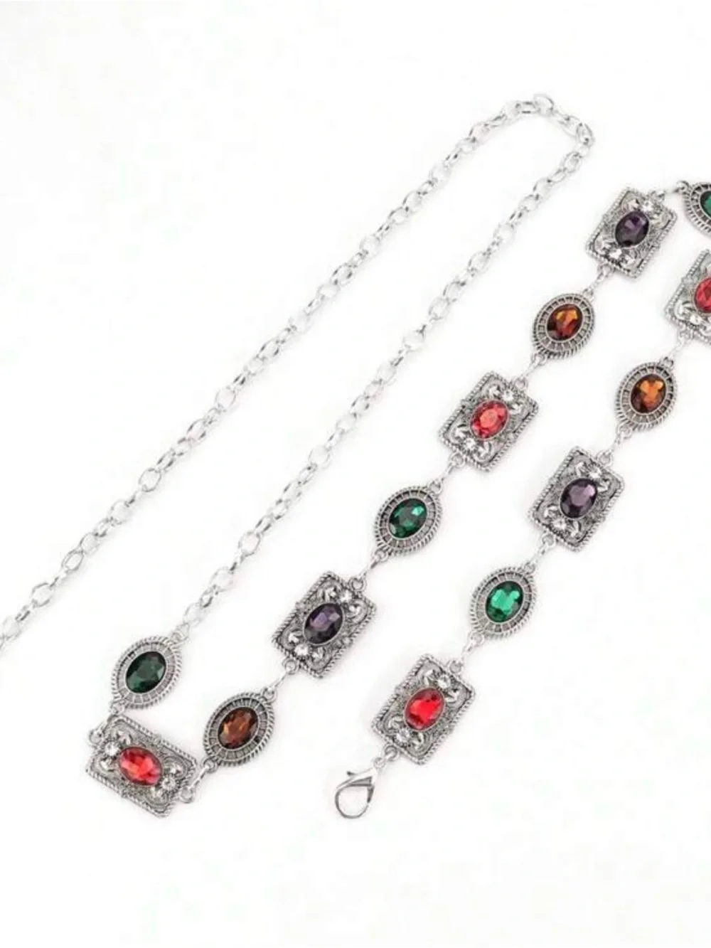 👑👑👑BOGOHO👑👑👑Gold or Silver Multi-Stone Chain Waist Belt - Women Accessories - Picture 5 of 5